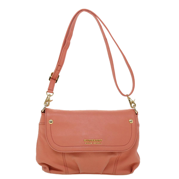 BURBERRY Blue Label Shoulder Bag Leather Orange Auth yb128 - Picture 13 of 16